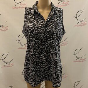 Ann Taylor. Sz MP. Sleeveless Pullover Placket Front Shirt. 2 Pockets. B62